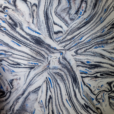 Floral Bowl, Blue & Black