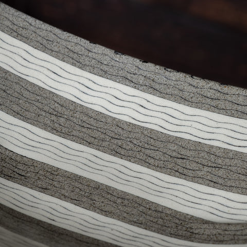 Folded Bowl, Grey Stripe