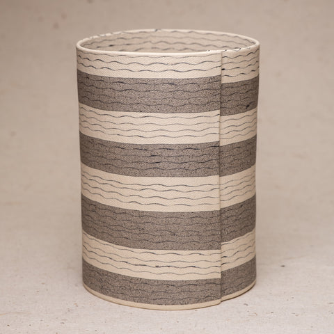 Cylindrical Vase, Grey Stripe