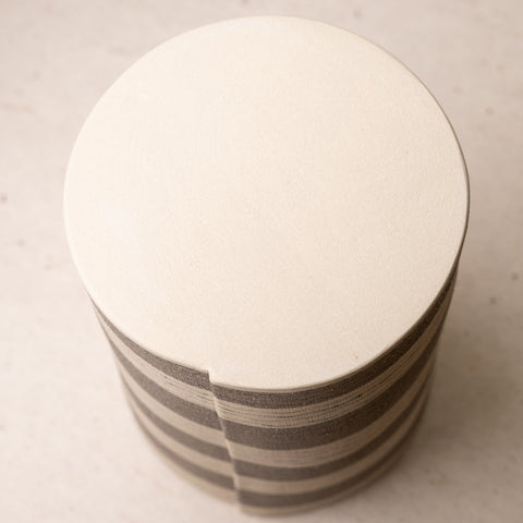 Cylindrical Vase, Grey Stripe