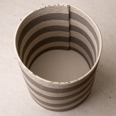 Cylindrical Vase, Grey Stripe